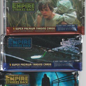 Star Wars The Empire Strikes back Widevision Topps 1995 4 Pack 9 Cards A Pack